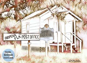 Aripeka Post Office Watercolor