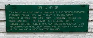 Delius House Plaque