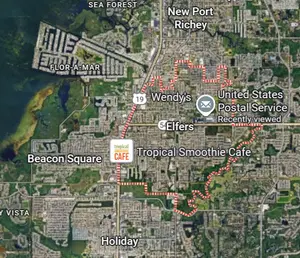 Elfers CDP Boundary Map