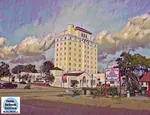 Haines City Polk Hotel Watercolor