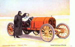 Ormond Beach Race Car Postcard