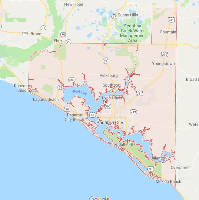 Florida County Boundary and Road Maps for all 67 Counties