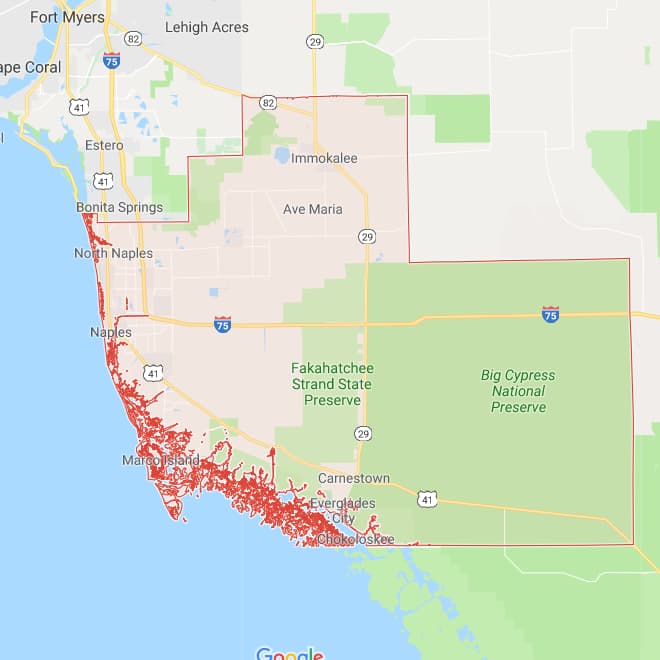 Florida County Boundary and Road Maps for all 67 Counties