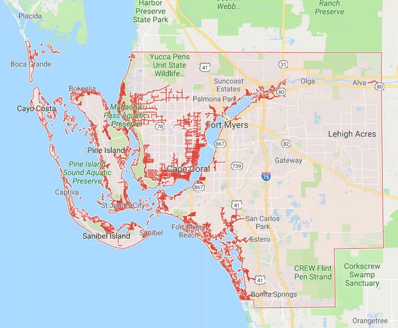 Florida County Boundary and Road Maps for all 67 Counties
