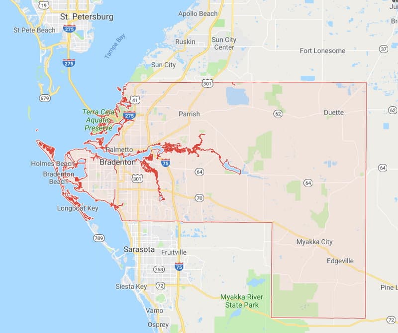 Florida County Boundary and Road Maps for all 67 Counties