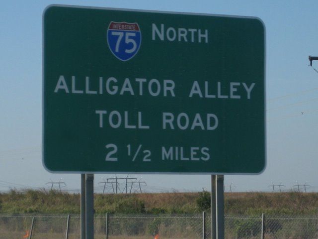 Alligator Alley Sign Alligator Alley Sign