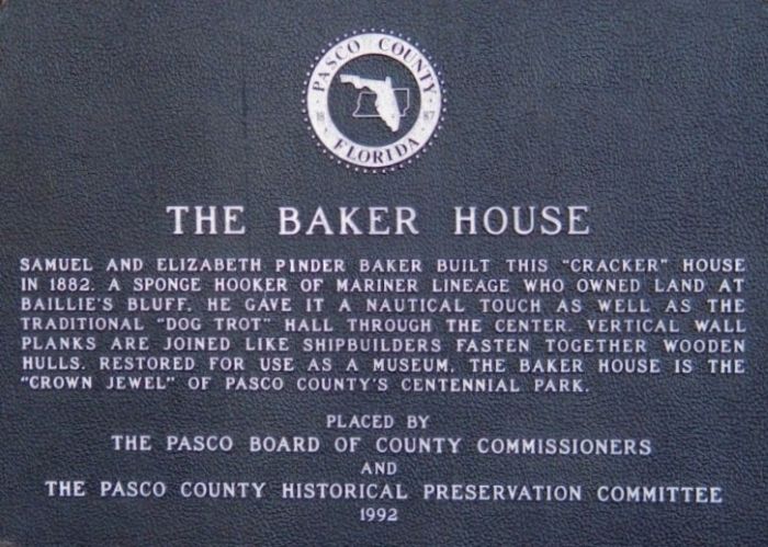 Baker House Historical Marker
