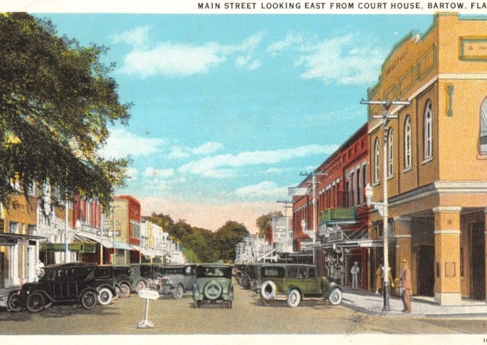 Bartow Vintage Postcard Main Street