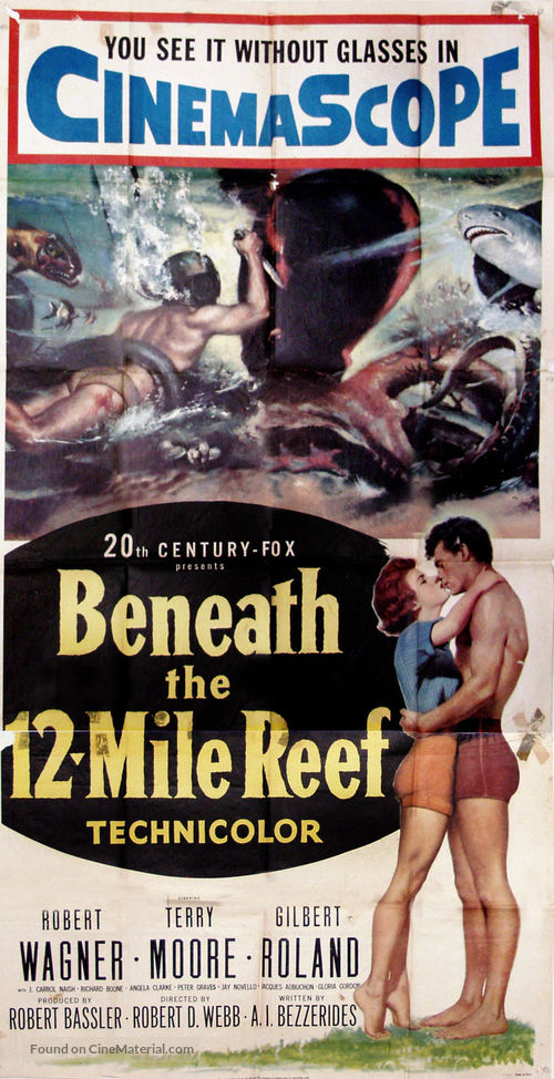 Affiche du film sous le récif des 12 milles