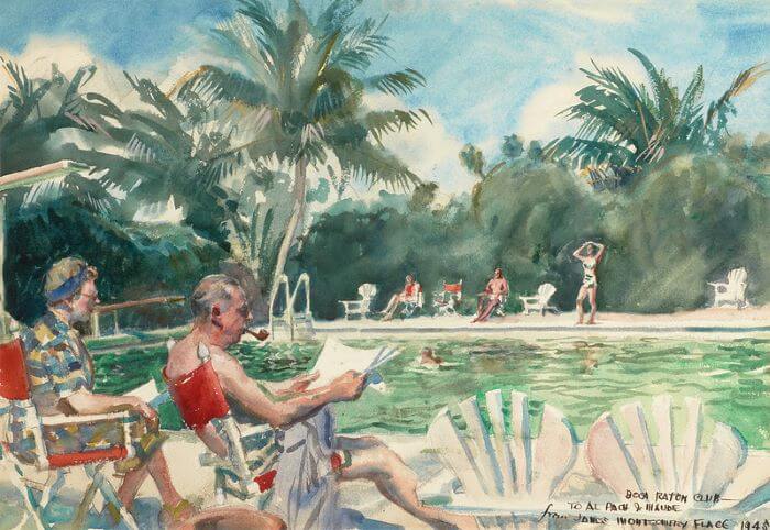 Postcard Boca Raton Club in 1945