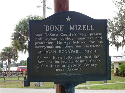 Bone Mizell Waymark Plaque in DeSoto County