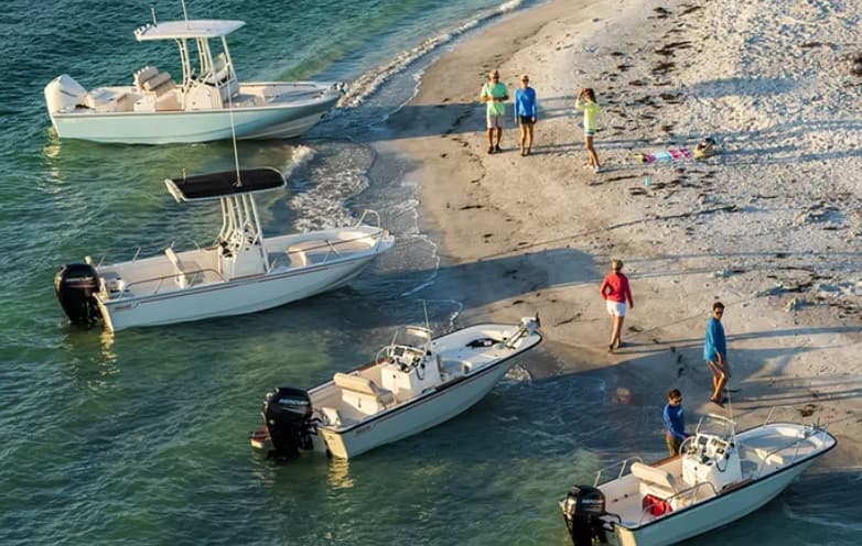 Boston Whalers on the Beach