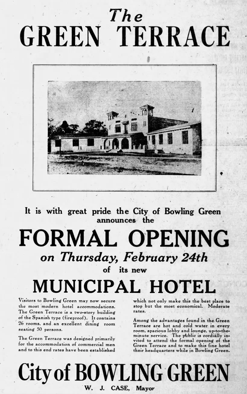 Bowling Green Hotel Ad