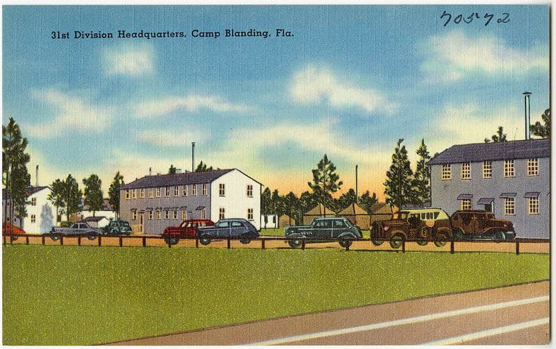 Vintage Postcard Camp Blanding 1940s