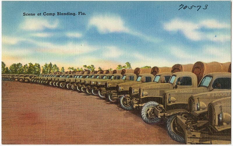 Vintage Postcard Camp Blanding 1940s