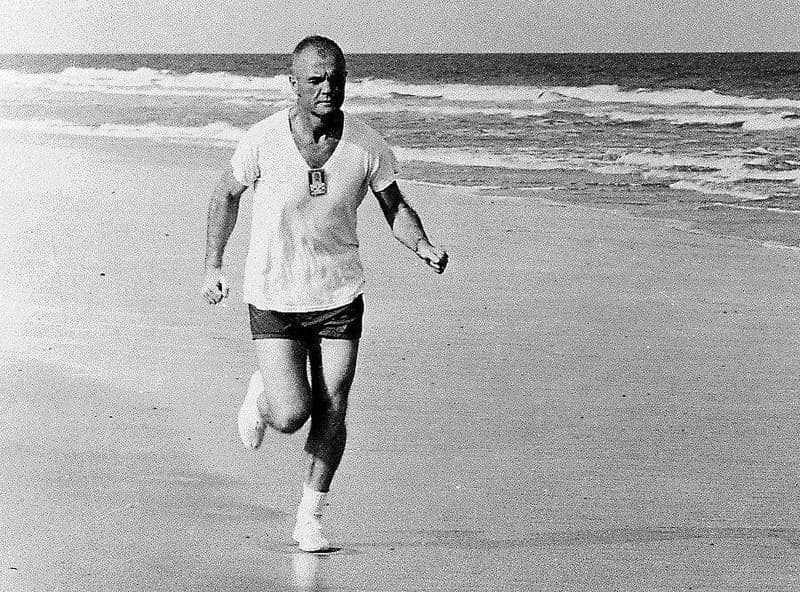 John Glenn Jogging on the Beach