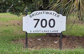 Brightwater Address Sign Brightwater Address Sign