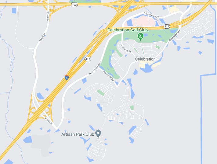 Celebration Google Location Map