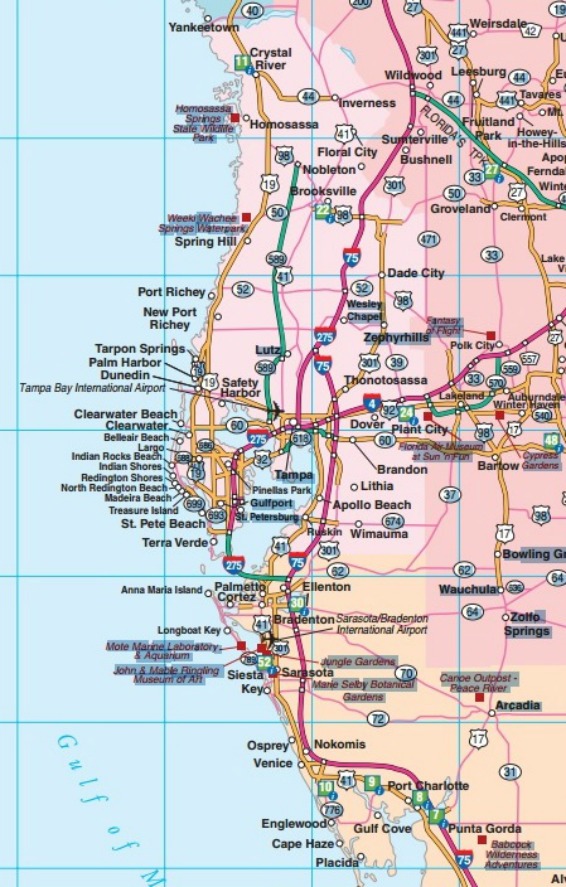 florida road map east coast Florida Road Maps Statewide Regional Interactive Printable florida road map east coast