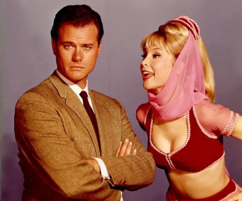"I Dream of Jeannie" stars Larry Hagman and Barbara Eden