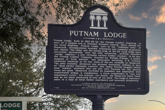 Cross City Putnam Lodge Marker