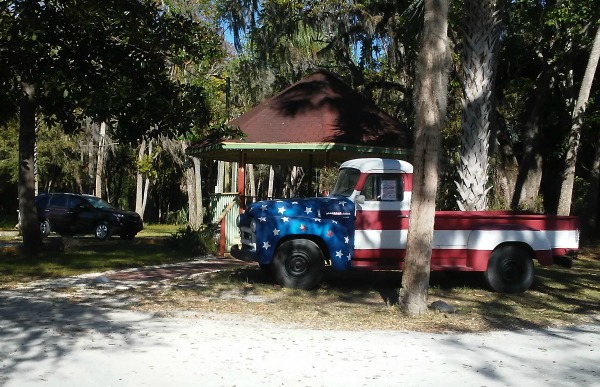 A Crystal River Patriotic Truck