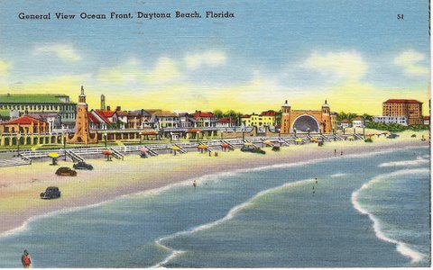 Daytona Beach Florida Home Of Nascar And The International Sdway Daytona Beach Vintage Postcard
