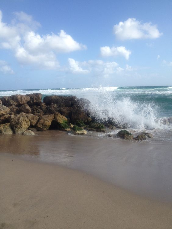 Waves and Rocks at Deerfield Beach