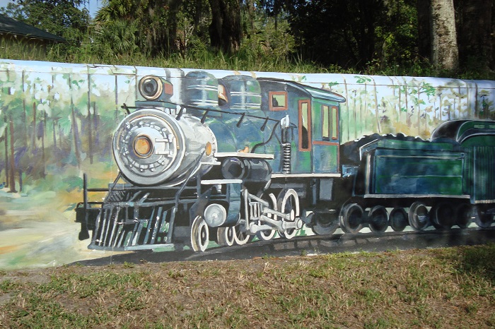 Mural on Park Wall in Downtown DeLand