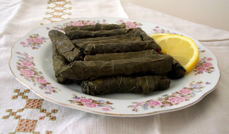 Dolmades, Gevulde Druivenbladeren