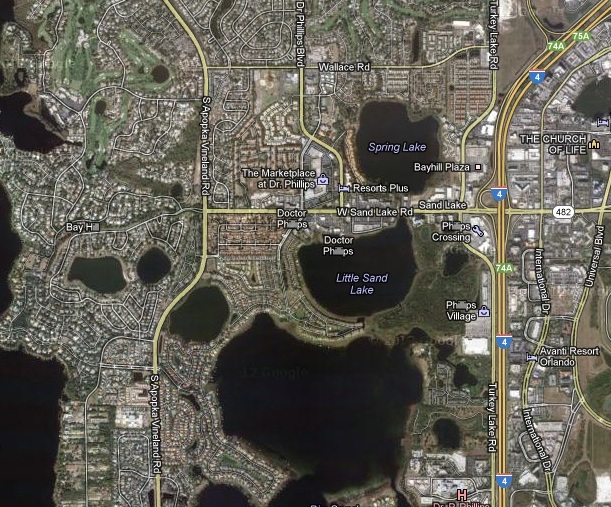 Doctor Phillips Google Aerial Photo Doctor Phillips Google Aerial Photo
