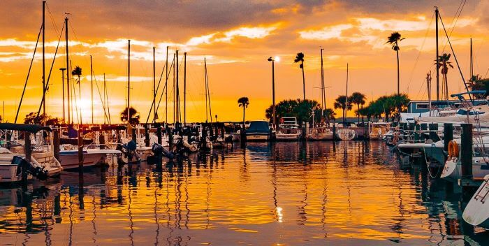 Dunedin Marina at Sunset
