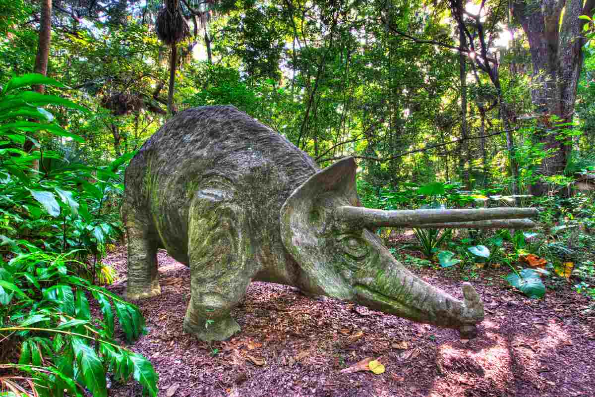 Dunlawton Sugar Mill Gardens Dinosaur Statue