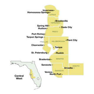 Central West Florida Road Trips and Scenic Drives with Maps