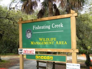 Fisheating Creek Sign near Palmdale, Florida