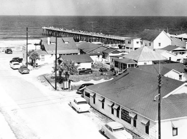 Flagler Beach at the Pier, 1954