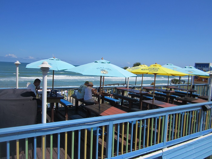 A restaurant on the ocean in Flagler Beach