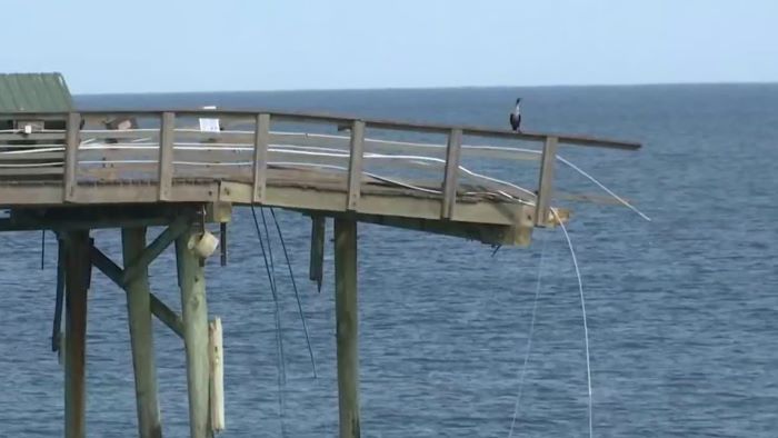 Flagler Beach Pier Damaged Flagler Beach Pier Damaged