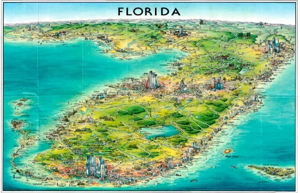Florida Map from Unique Media 2015
