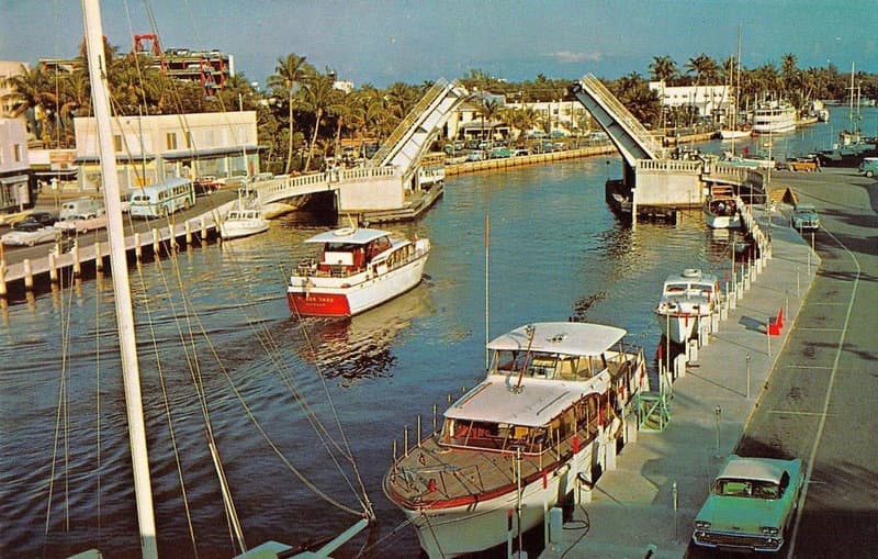 Vintage Postcard Fort Lauderdale New River