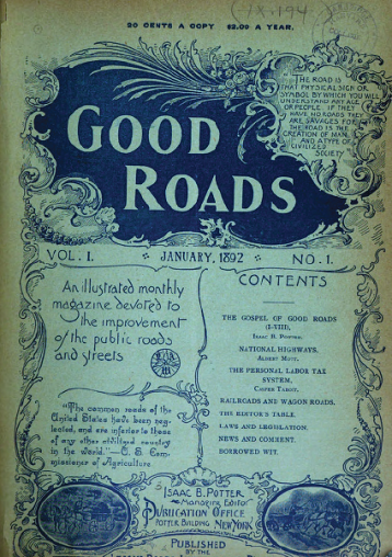 Good Roads Magazine Cover, 1892