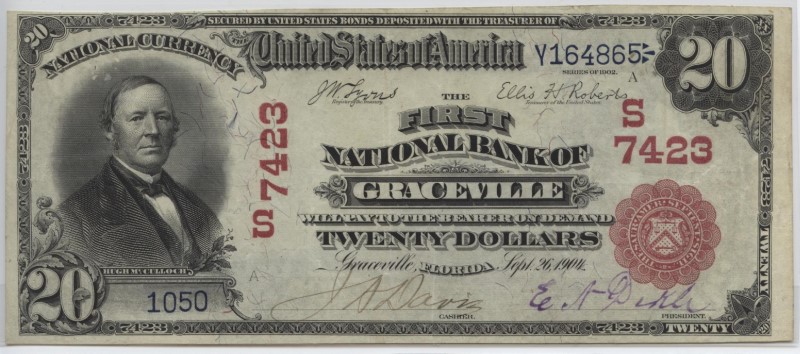 First National Bank of Graceville $20 Bill
