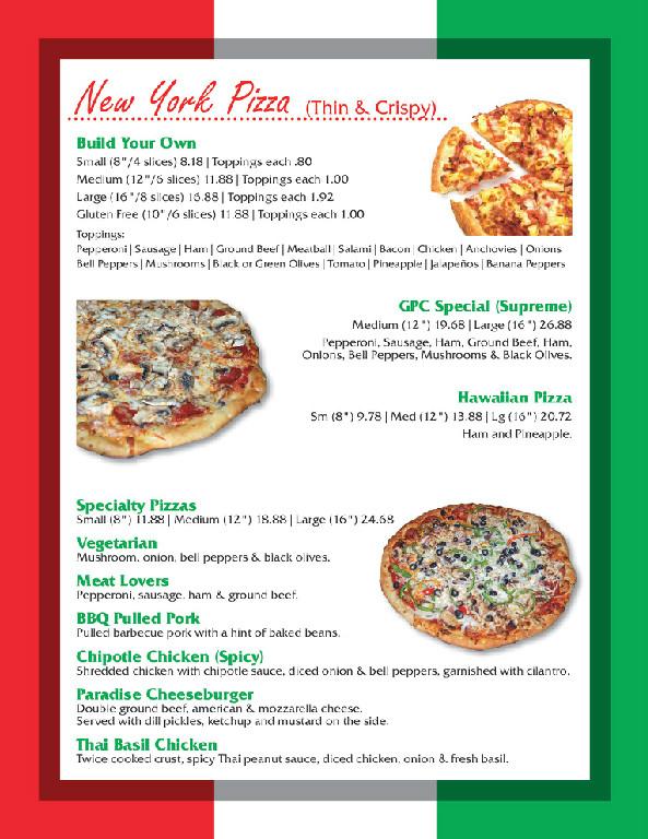 Great Pizza Co Menu 2 Great Pizza Co Menu 2