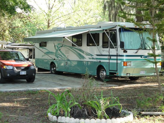 RV Site at Holiday Travel Resort near Leesburg, Florida.