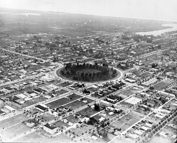 Aerial View of Hollywood, Florida, 1946
