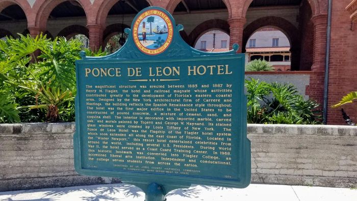 Hotel Ponce de Leon Marker