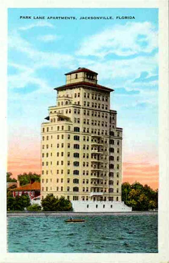 Jacksonville Park Lane Postcard