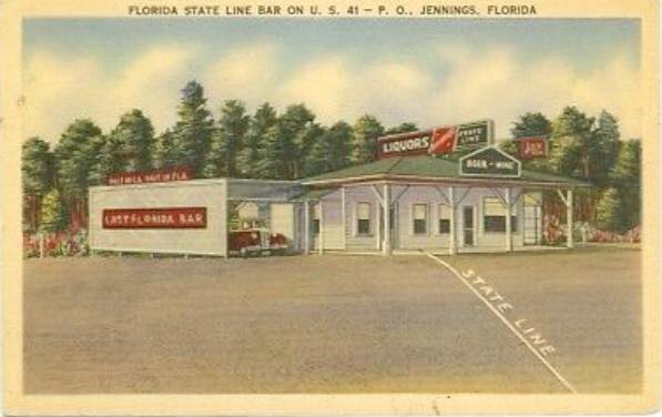 Jennings Last Bar Vintage Postcard