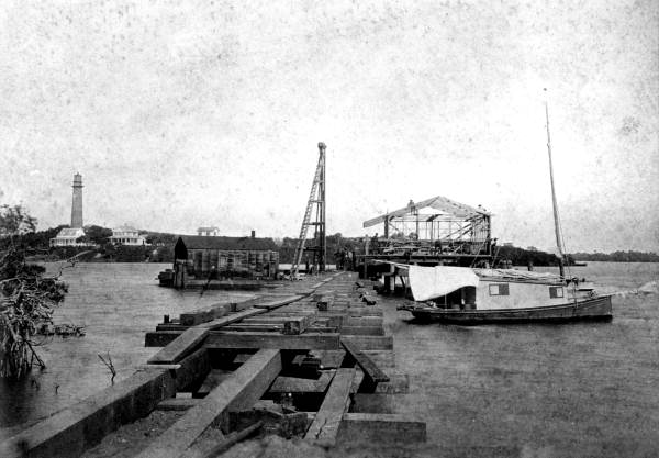 Docks Under Construction at Jupiter Inlet for Celestial Railway