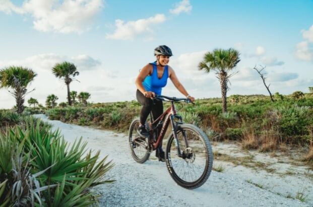 Biker at Jonathan Dickinson State Park